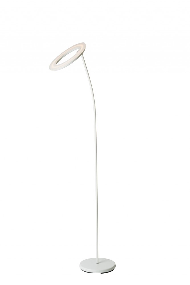 73" White LED Torchiere Floor Lamp With White