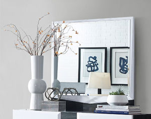 Vios - Zebra HG Mirror - White by Couch.com