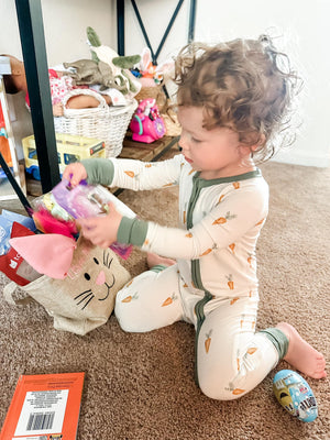 Keep Calm and Carrot On Bamboo Zippy Romper