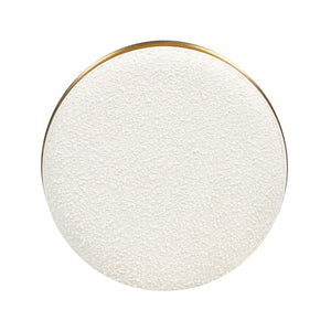 Nebula - Backless Round Upholstered Counter Stool With Burl - Ivory White by Couch.com