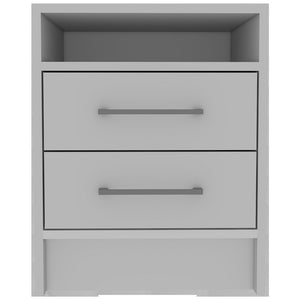 20" Wood Two Drawer Nightstand