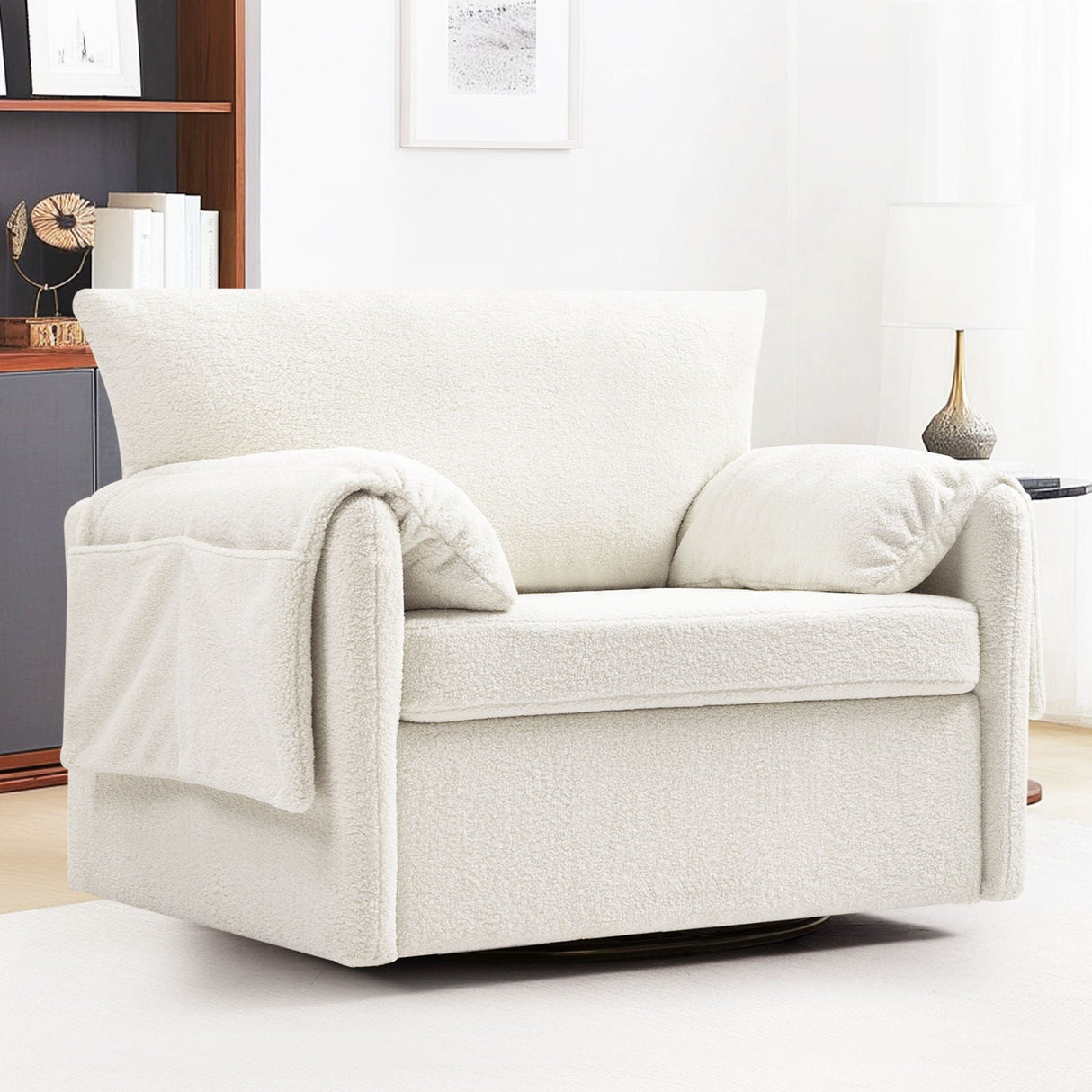 Oversized Swivel Armchair Modern Chair & Single Sofa Lounge, Comfortable Seating For Living Room by Couch.com
