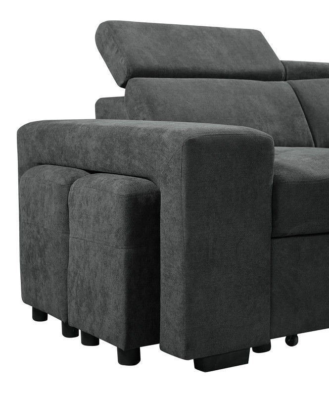 Henrik - Sleeper Sectional Sofa With Storage Ottoman And 2 Stools by Couch.com