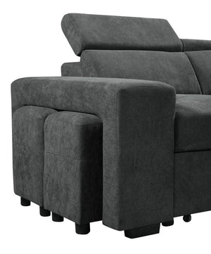 Henrik - Sleeper Sectional Sofa With Storage Ottoman And 2 Stools by Couch.com