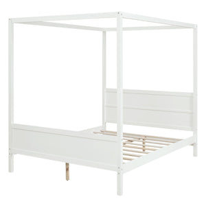Canopy Platform Bed With Headboard And Footboard, Slat Support Leg by Couch.com
