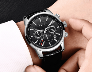 Men's  Waterproof Watch With Chronometers Day View Sport Analog Watches Excellent Look Perfect Gift For Him