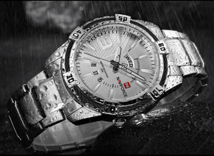 Men's  Luxury Stainless steal Waterproof Watch With Day And Date Display Unique Design Perfect Gift In Modern Metal Men  Wrist Watch Design