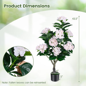 43.5" Artificial Hydrangea Tree 2 Pack-Pink