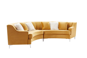 Velvet Curved Sofa by Couch.com