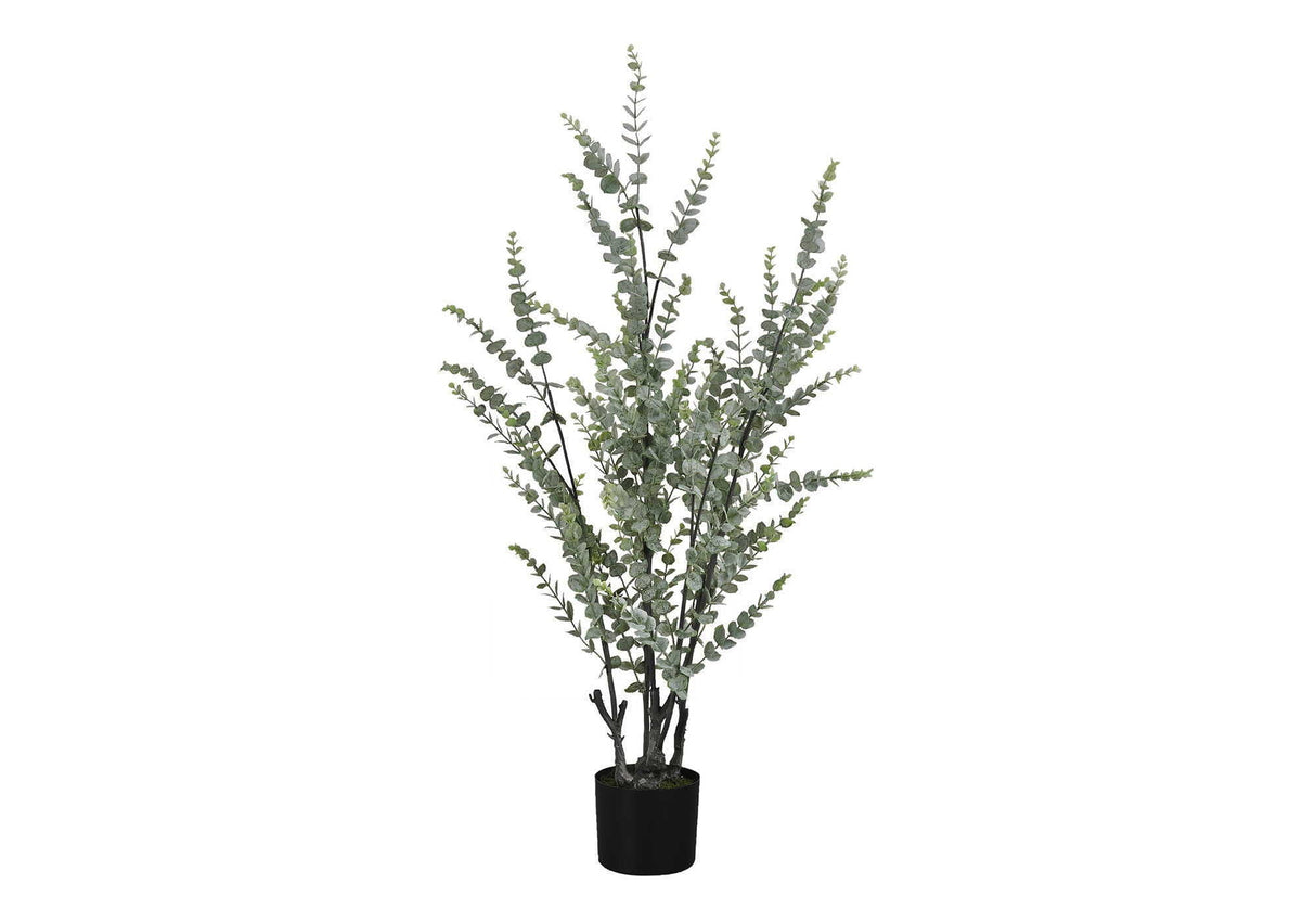 44" Tall, Artificial Plant, Eucalyptus Tree, Indoor, Faux, Fake, Floor, Greenery, Potted, Real Touch, Decorative - Green / Black by Couch.com