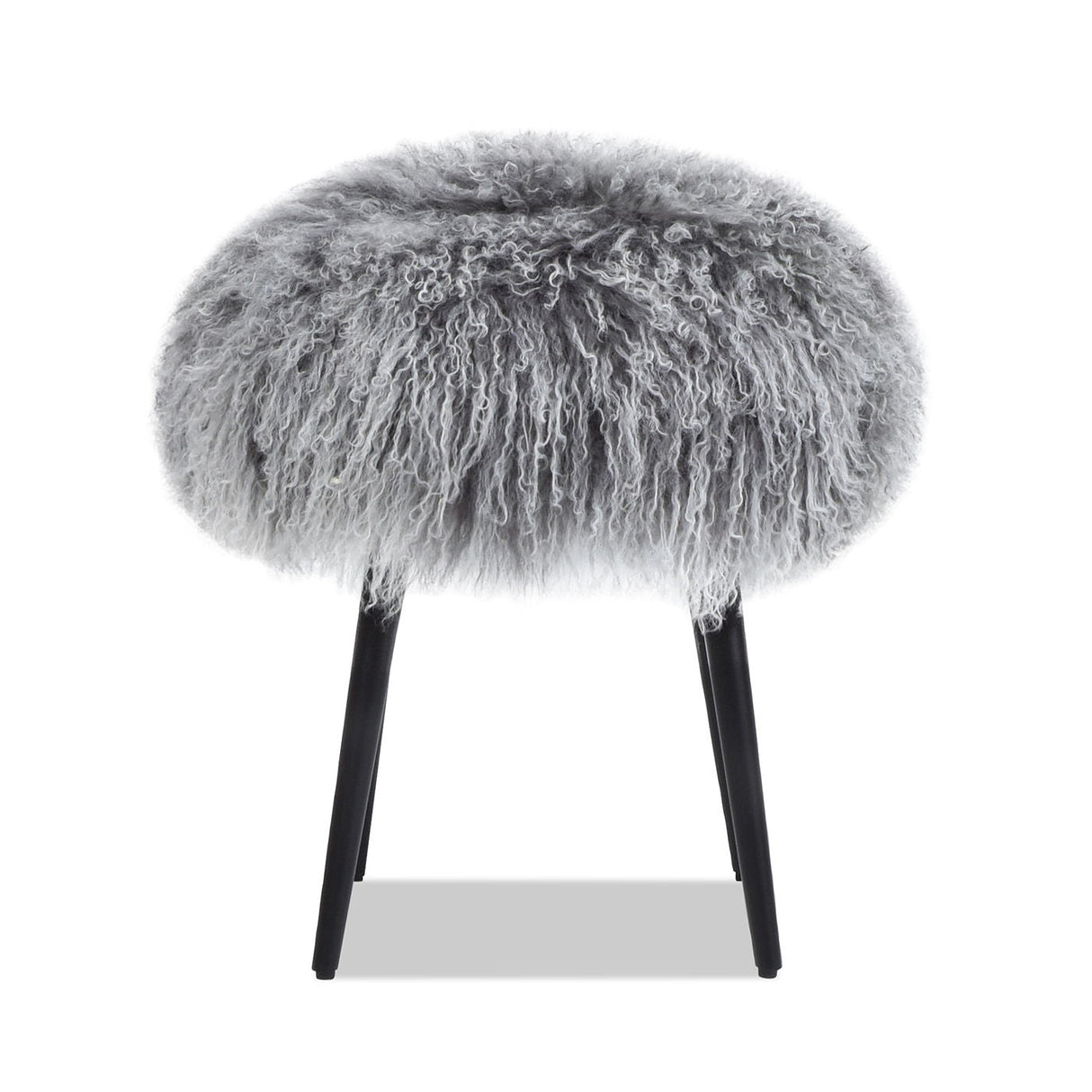 Alberta - Mongolian Sheepskin Round Ottoman by Couch.com