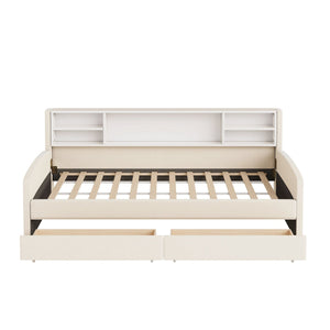 Luxurious Upholstered Platform Bed With Storage Drawers by Couch.com