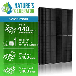 440 Watt Monocrystalline Solar Panel (4 Pack)