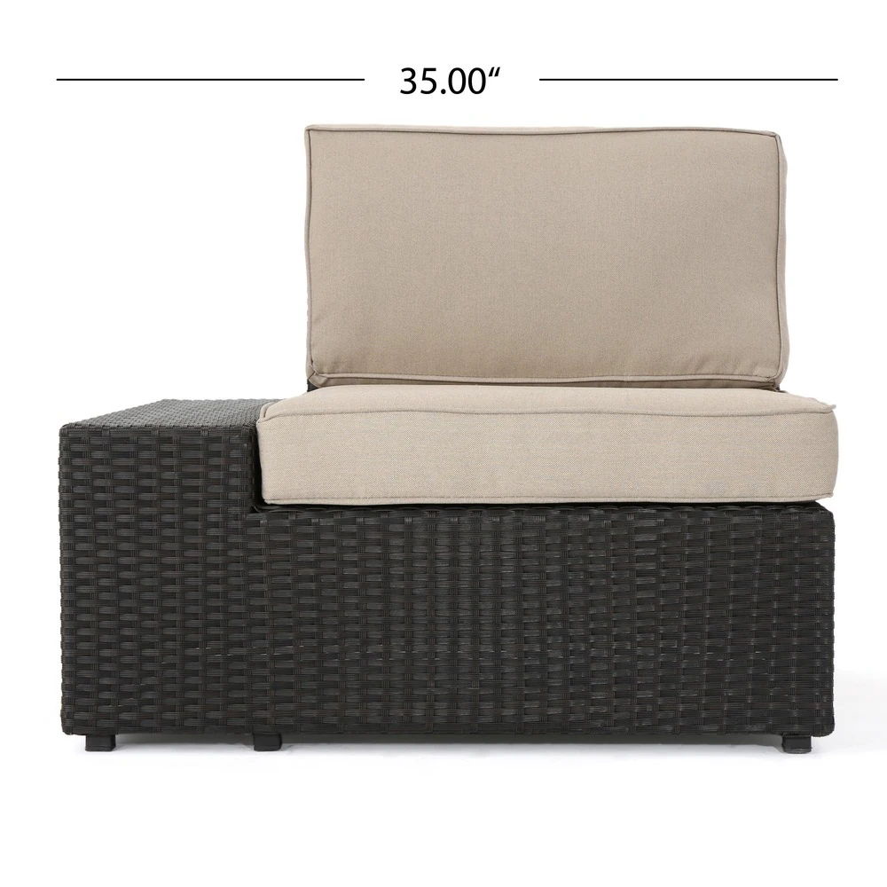 Couch.com Santa Cruz 8 Piece Outdoor Sectional Set Dark Brown, Durable Design, Weather-Resistant, Fabric Construction, Dark Brown Finish by Couch.com