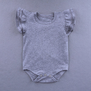 Children's Clothing Candy Color Ruffled Girls' Onesie Baby Romper