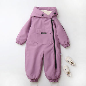 Long Crawling Suit One-piece Hooded Jumpsuit