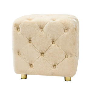 Modern Velvet Upholstered Ottoman, Exquisite Small End Table, Soft Foot Stool, Dressing Makeup Chair, Comfortable Seat For Living Room, Bedroom, Entrance by Couch.com