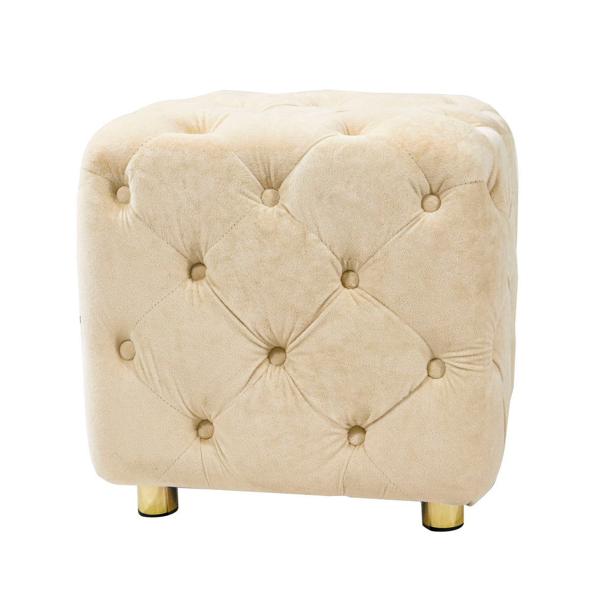Modern Velvet Upholstered Ottoman, Exquisite Small End Table, Soft Foot Stool, Dressing Makeup Chair, Comfortable Seat For Living Room, Bedroom, Entrance by Couch.com