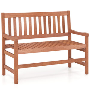 44 Inch 2-Seat Outdoor Loveseat Bench