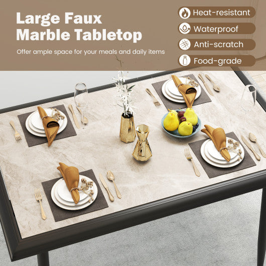 Makeup Table and Stool Set with Hair Dryer Stand-White