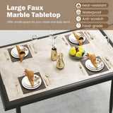 Makeup Table and Stool Set with Hair Dryer Stand-White