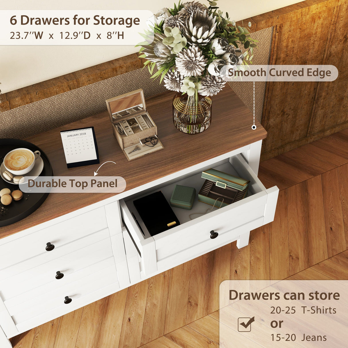 3-Piece Full Size Farmhouse Platform Bed Set with Storage