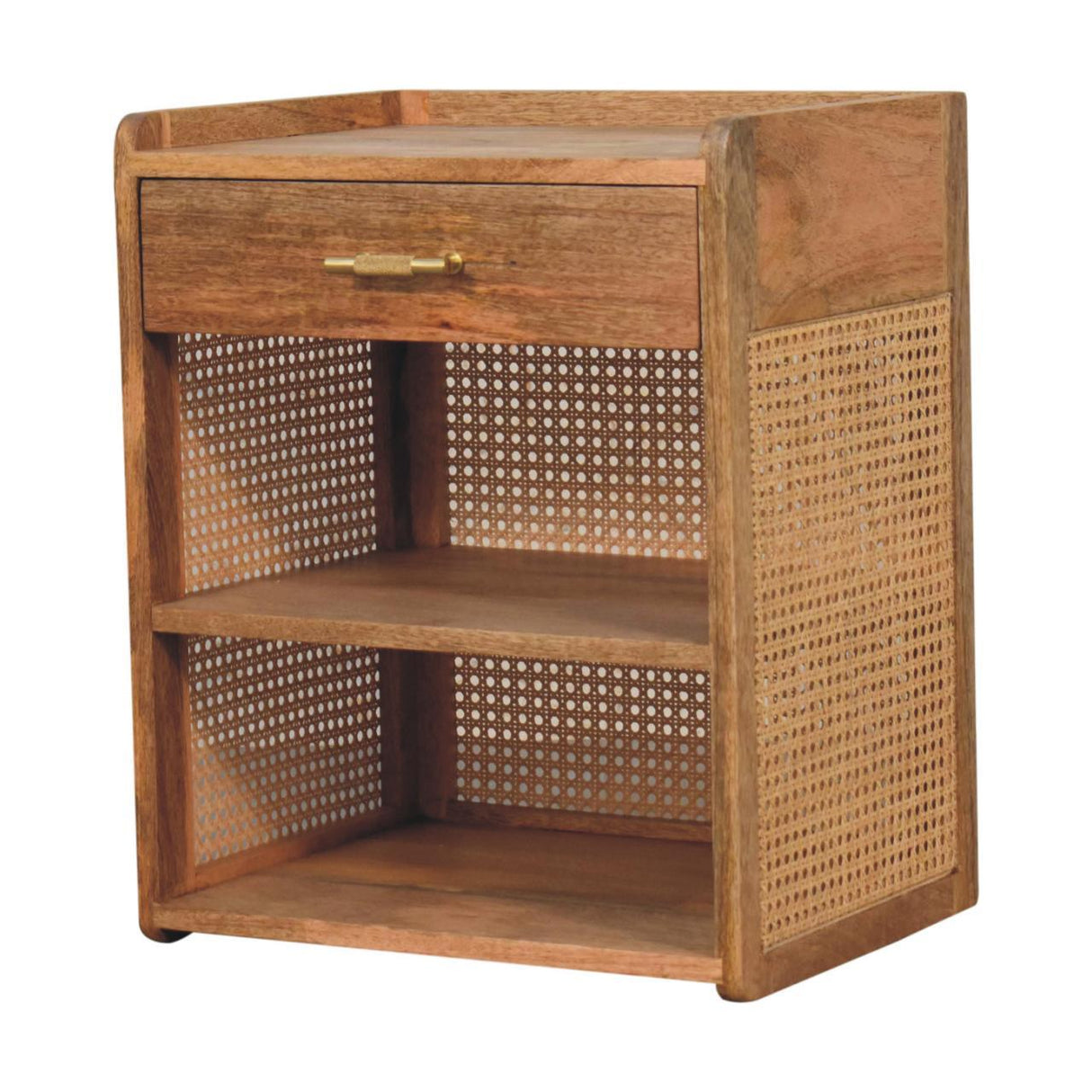 Larissa - T Bar Open Bedside Table - Oak by Couch.com