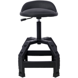 Pneumatic 360 Degree Swivel Stool, Mechanics Rolling Creeper Seat, Heavy Duty Mechanics Stool by Couch.com
