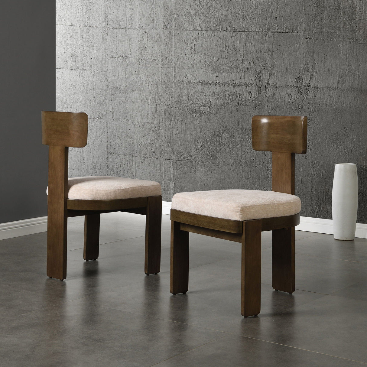 Upholstered Dining Fabric Side Chairs (Set of 2)