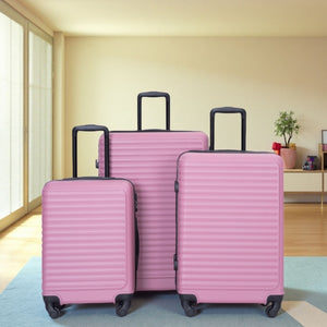 3 Piece Luggage Sets Lightweight Suitcase With Two Hooks, Spinner Wheels, Tsa Lock by Couch.com