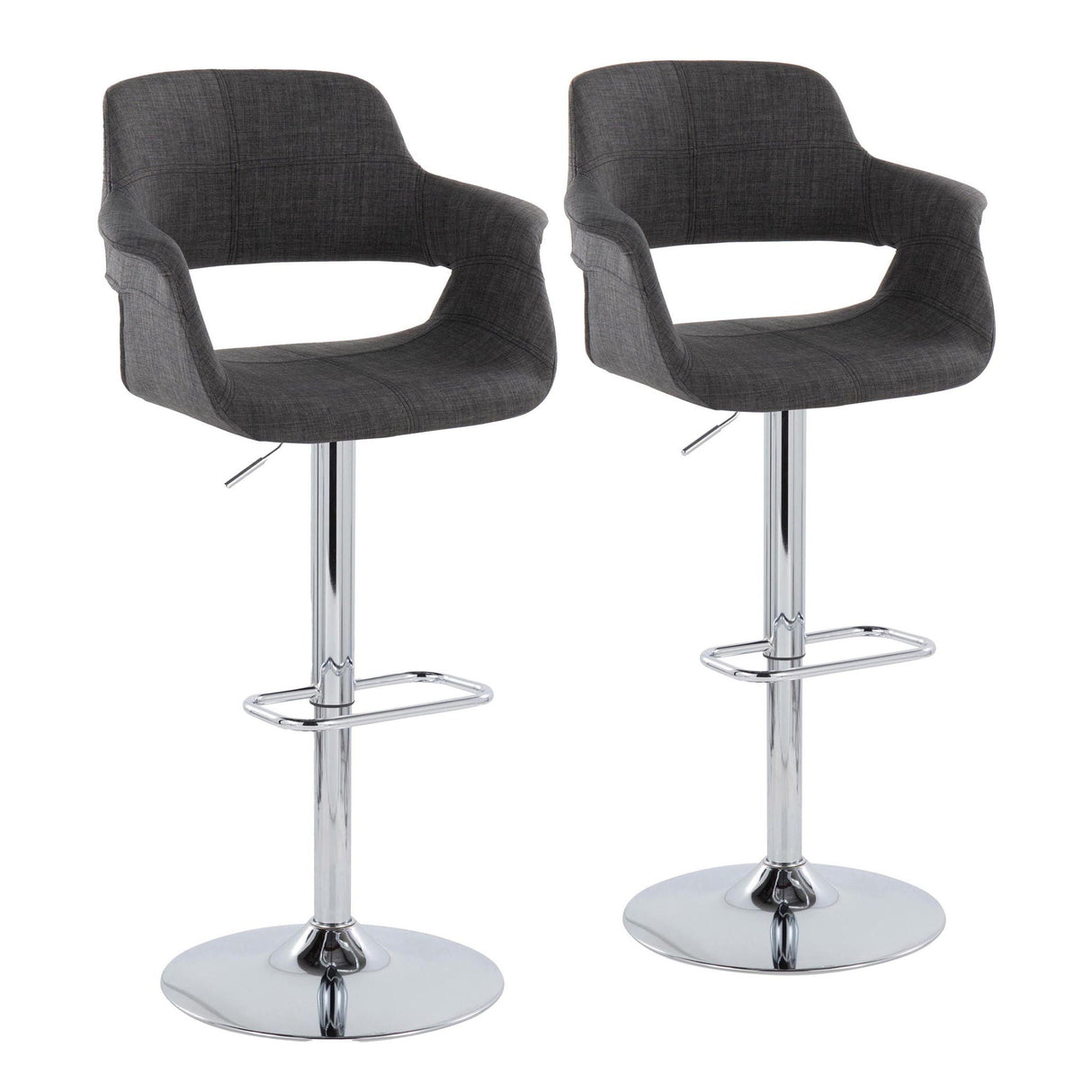 Vintage Flair - Mid Century Modern Adjustable Barstool (Set of 2) by Couch.com