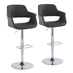 Vintage Flair - Mid Century Modern Adjustable Barstool (Set of 2) by Couch.com