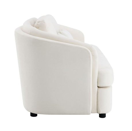 Mariko - Linen Sofa With 2 Toss Pillows - Beige by Couch.com