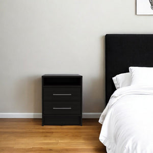 20" Wood Two Drawer Nightstand