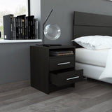 20" Wood Two Drawer Nightstand