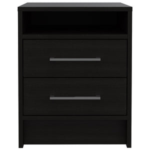20" Wood Two Drawer Nightstand