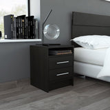 20" Wood Two Drawer Nightstand