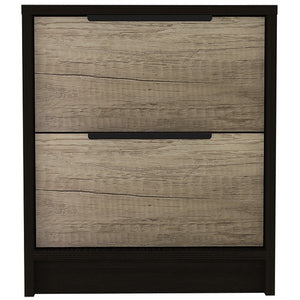 19" Wood Two Drawer Nightstand