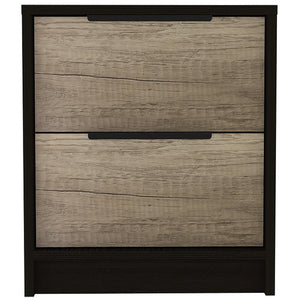 19" Wood Two Drawer Nightstand