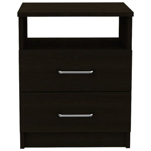 20" Wood Two Drawer Nightstand