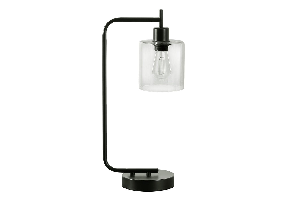 Lighting, Table Lamp, USB Port Included, Glass Shade, Modern - Black by Couch.com
