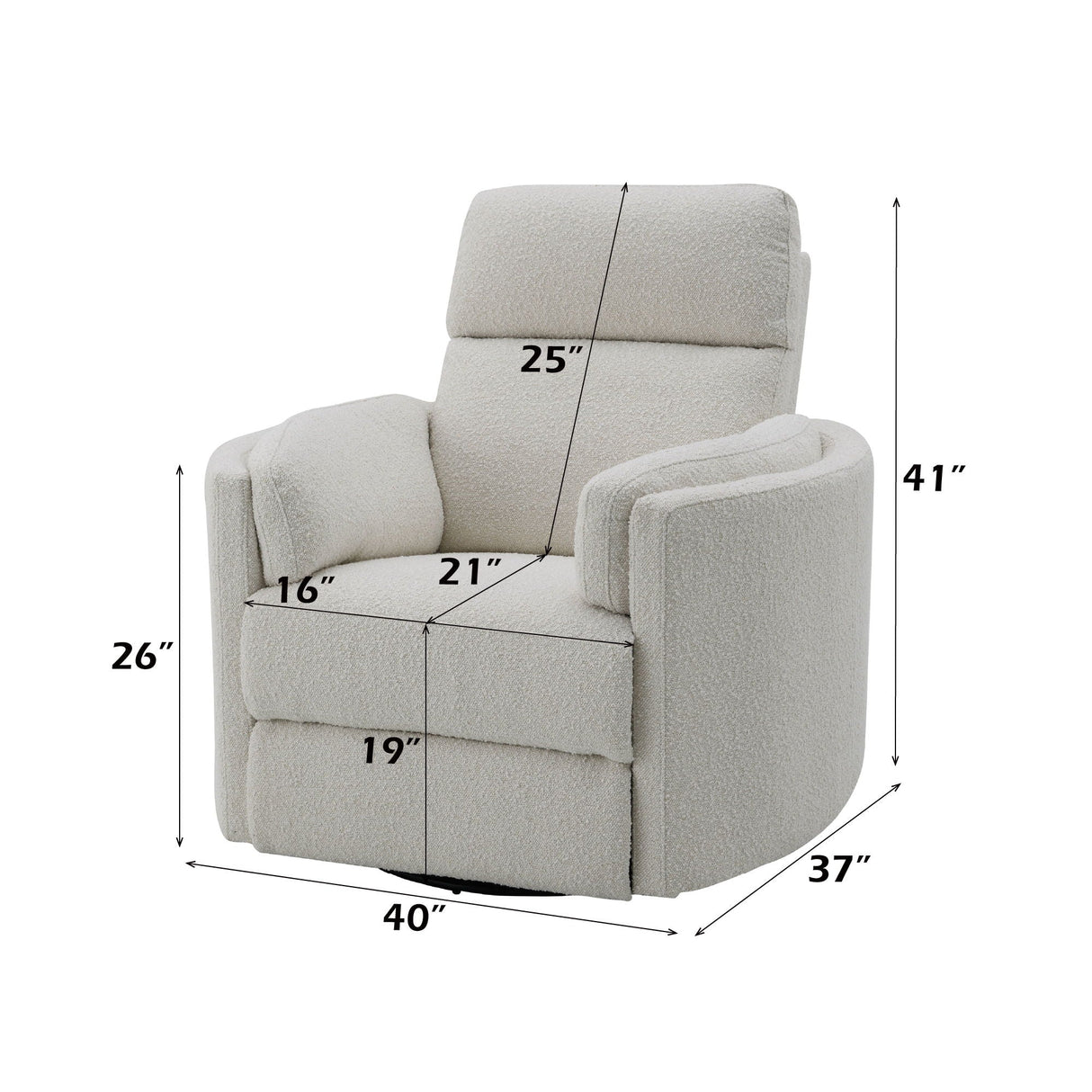 Sagen - Glider Recliner With Swivel