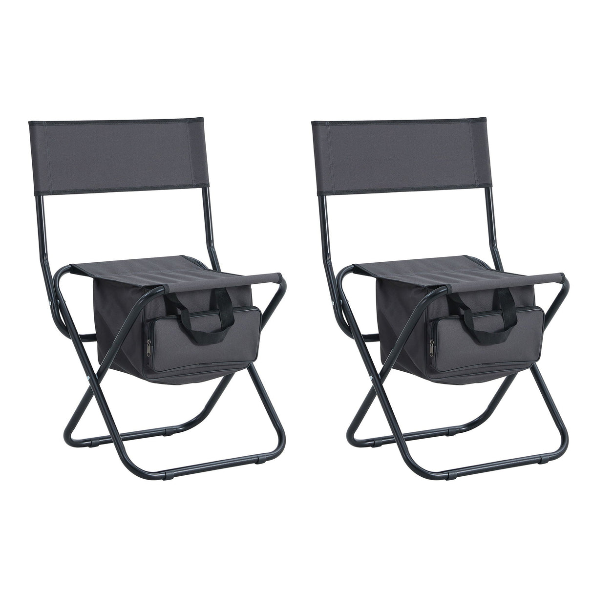 Folding Outdoor Chairs With Storage Bag, Portable Chair For Indoor, Outdoor Camping, Picnics And Fishing (Set of 2) by Couch.com