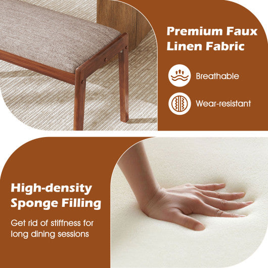 6-Person Round Picnic Table Set with 3 Built-in Benches and Umbrella Hole-Yellow