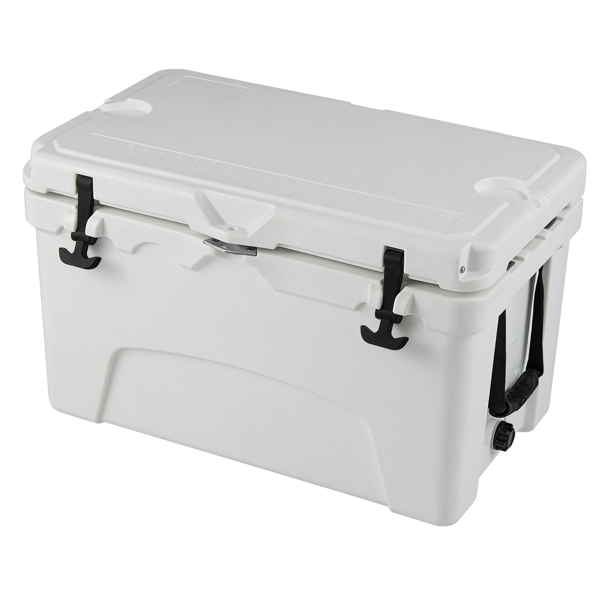 45 Quart Portable Hard Cooler Insulated Ice Chest Keeps Cool for up to 6 Days-White