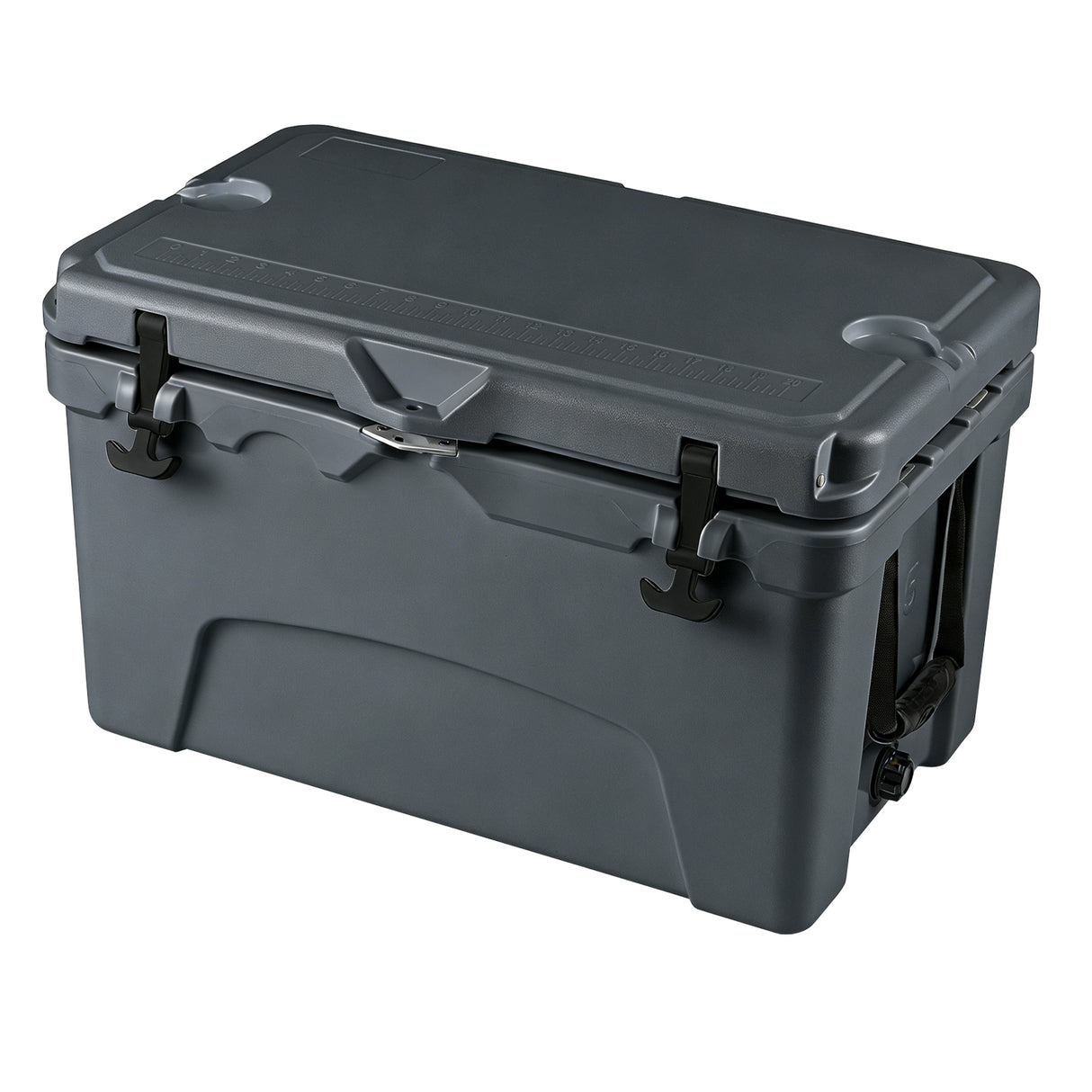 45 Quart Portable Hard Cooler Insulated Ice Chest Keeps Cool for up to 6 Days-Gray