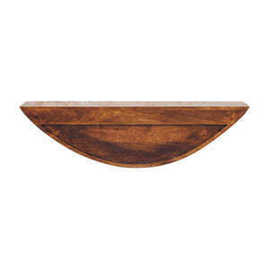 Couch.com Crescent Floating Wall Shelf Brown, Wood Construction, Dark Brown Finish by Couch.com