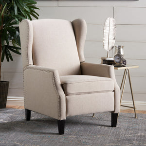 Westeros Wing Back Fabric Upholstered Recliner