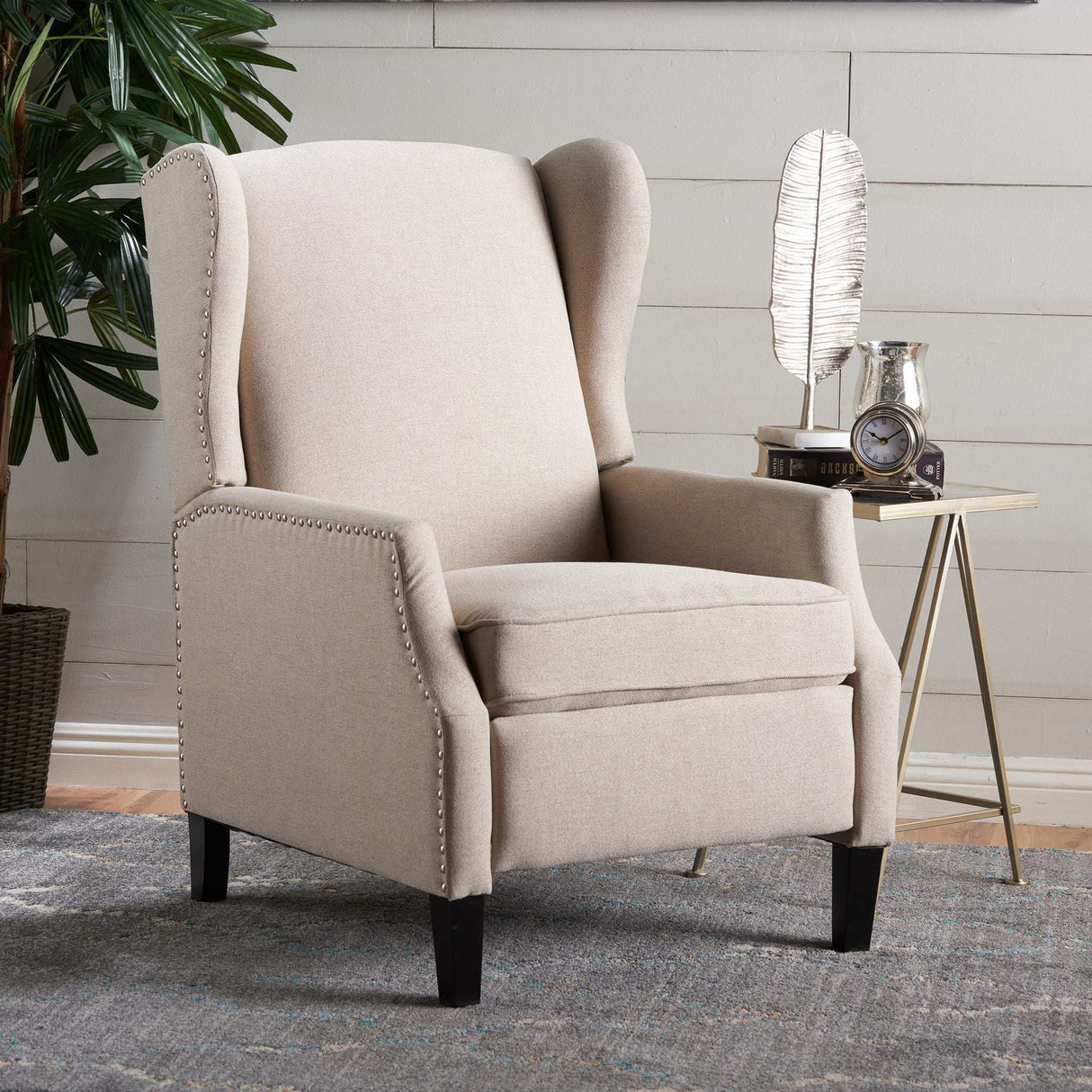 Westeros Wing Back Fabric Upholstered Recliner
