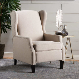 Westeros Wing Back Fabric Upholstered Recliner